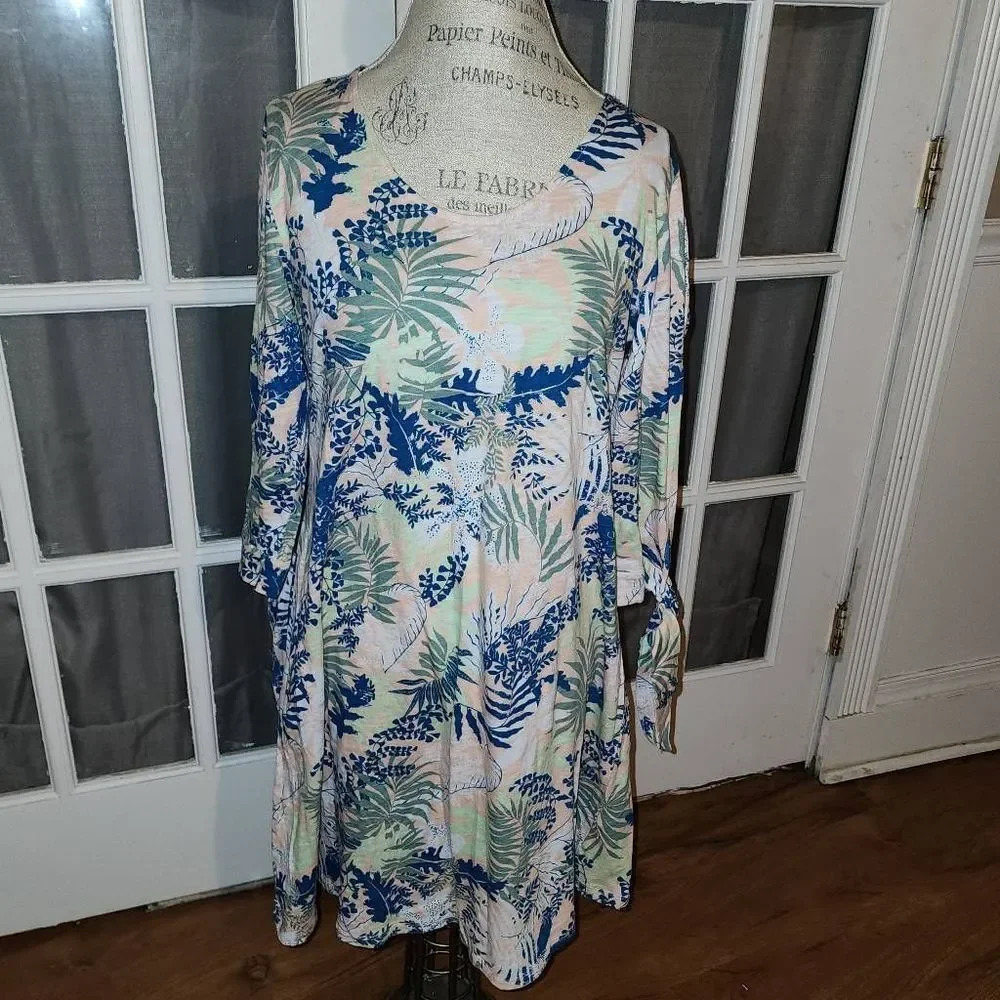 Fresh ProduceΒ Womens Pink Floralβ DressβLarge